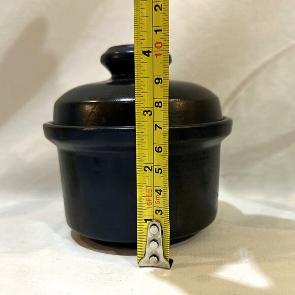 Iron Mountain Stoneware Lidded Sugar Bowl Blue Ridge Pattern EUC - Picture 2 of 10